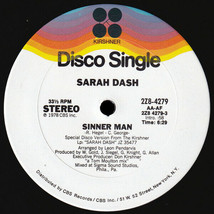 Sarah Dash Sinner Man 12&quot; 1978 Disco Classic Labelle Nona Hendryx Tom Moulton - £10.24 GBP