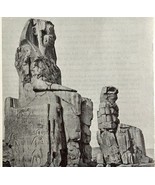1942 Egypt Amenhotep III Colossi Historical Print Antique Ephemera 8 x 5  - €18,15 EUR