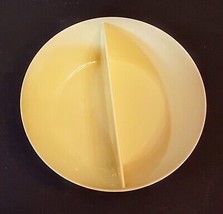Melmac Newport Divided Serving Dish Pale Yellow Mid Century VTG Melamine... - $13.78