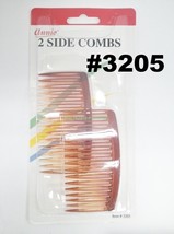 ANNIE 2 SIDE COMBS MEDIUM SIZE BROWN # 3205  SIZE:2.75&quot;x1.75&quot; - £1.10 GBP