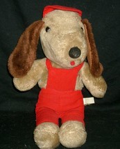 16&quot; VINTAGE BROWN PUPPY DOG INTERPUR STUFFED ANIMAL PLUSH TOY MADE IN KO... - $42.75