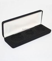 Black Felt Coin Gift Metal Box For 1-Quarter Plus 1-Half Dollar Plus 1-IKE/ASE - £7.68 GBP
