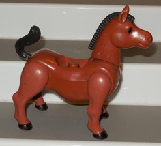 Vintage Playskool Lil Playmates Farm Animal Brown Horse Rare HTF - £11.83 GBP