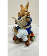 Easter-Spring Bunnies Porcelain Decorative Hinged Keepsake Box Grandpa Baby - €42,74 EUR