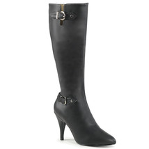 PLEASER DREAM-2030 Women&#39;s Black Buckle Party 4&quot; Heel Knee High Boot Shoes - £76.60 GBP
