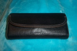 Fossil Black Leather Pebble Wallet- Leather Interior - Trifold / Flap Over - £14.38 GBP
