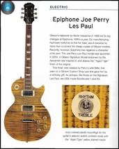 Epiphone Joe Perry Les Paul + Epiphone Frontier acoustic guitar history article - £3.39 GBP