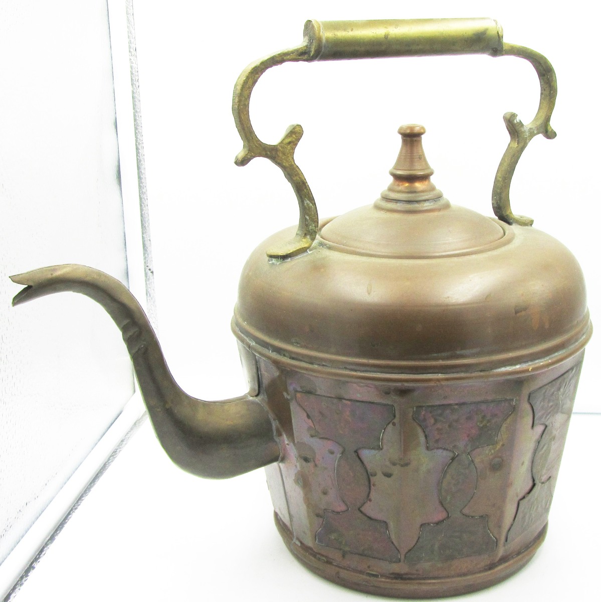 ANTIQUE VINTAGE BRASS COPPER KETTLE TEAPOT - $28.00