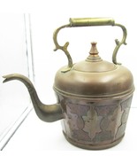 ANTIQUE VINTAGE BRASS COPPER KETTLE TEAPOT - €24,04 EUR