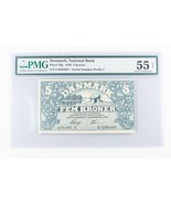 1920 Dinamarca 5 Coronas Nota (AU-55 Red PMG ) Nacional Banco Cinco Kr P... - $519.74