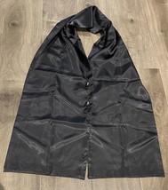 Vintage Shiny Black 2 Button Open Back Cover Vest/Scarf  Size Small-Medi... - $24.70