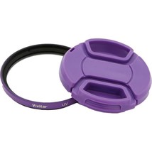 Vivitar 55mm UV Filter and Snap-On Lens Cap - Purple - £11.74 GBP