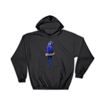 Blue Parrot : Gift Hoodie Bird Macaw Exotic Animal Nature Colorful Tropical - £28.31 GBP