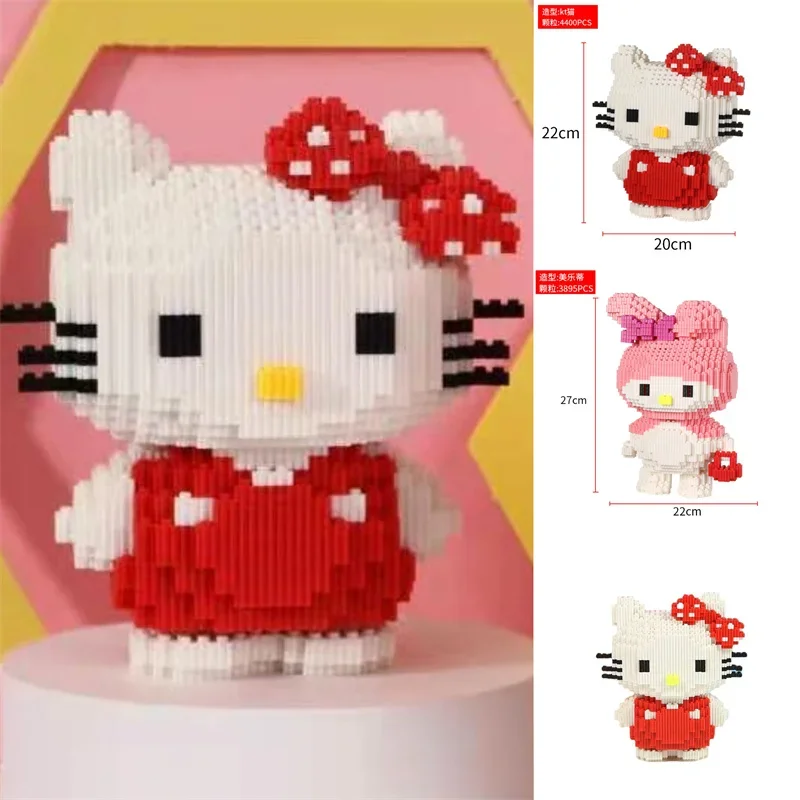 Sanrio Hello Kitty Small Building Blocks Bulk Set Kuromi My Melody Cinnamoroll - £22.42 GBP