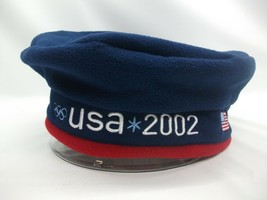 Roots USA Olympics 2002 Blue Drawstring Beret Hat Cap w/ Tag - £18.60 GBP