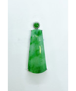 Natural Untreated Burmese Type A Jade Trapezoid Pendant &amp; Authentication... - $1,742.00