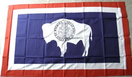 Wyoming Us State Polyester Nylon Flag 3 X 5 Feet - £6.45 GBP