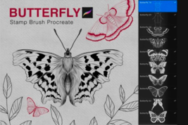 Butterfly Procreate Stamps Brush - $5.00