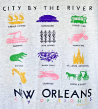 VTG New Orleans T Shirt City By The River City Of Sights USA Mens XL 80s Cajun - £57.53 GBP