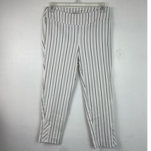 Van Heusen Pull On Capri Pant Women 2 Stretch Extensible Stripe Mid Rise... - $10.80