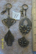 purse jewelry bronze color keychain backpack charms lot of 2 floral 11 - $7.59