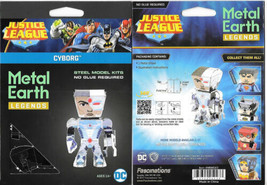 DC Comics Cyborg Figure Metal Earth Legends 3-D Laser Cut Steel Model Kit SEALED - £10.03 GBP