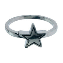 NEW INOX Women's Stainless Steel Star Ring SIZE 10 - £9.76 GBP