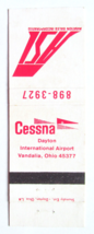 Cessna Aviation Sales Dayton International Airport Vandalia Ohio Matchbo... - £1.40 GBP