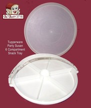 Vintage Tupperware Divided Party Susan Serving Tray 405-1 With Lid 244-9 - £12.60 GBP