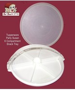 Vintage Tupperware DIVIDED PARTY SUSAN SERVING TRAY 405-1 with Lid 244-9 - £12.54 GBP