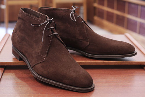 NEW Handmade New Men's dark brown suede chukka boot, Men's brown lace up suede b