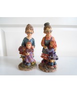 2 K&#39;S Collection Figurines Mom and Daughter Picking Flower &amp; Sharing and... - $13.54 CAD