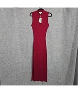 L-Space Woman Chandler Dress Small Cabernet Red Sleeveless Mock Neck Max... - $78.67