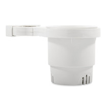 Camco Clamp-On Rail Mounted Cup Holder - Large for Up to 2&quot; Rail - White - £20.94 GBP