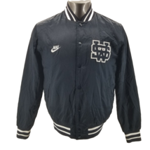 Nike Sportswear Beaverton Oregon Men’s Size M Blue Satin Snap Button Jacket - $55.76