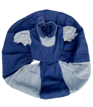 VTG 1950s Girls Party Dress Blue Stripe Cotton Full Skirt Sz 5T- 6T Doll... - $27.72