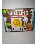 Chuckle &amp; Roar 3 &amp; 4 Letter Spelling Learning Puzzles KIDS FUN - USED 1 ... - $7.91
