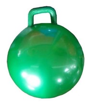 GREEN CHILD RIDE ON HOP BOUNCE BALL WITH HANDLE hopping rideon kids toy ... - £10.61 GBP