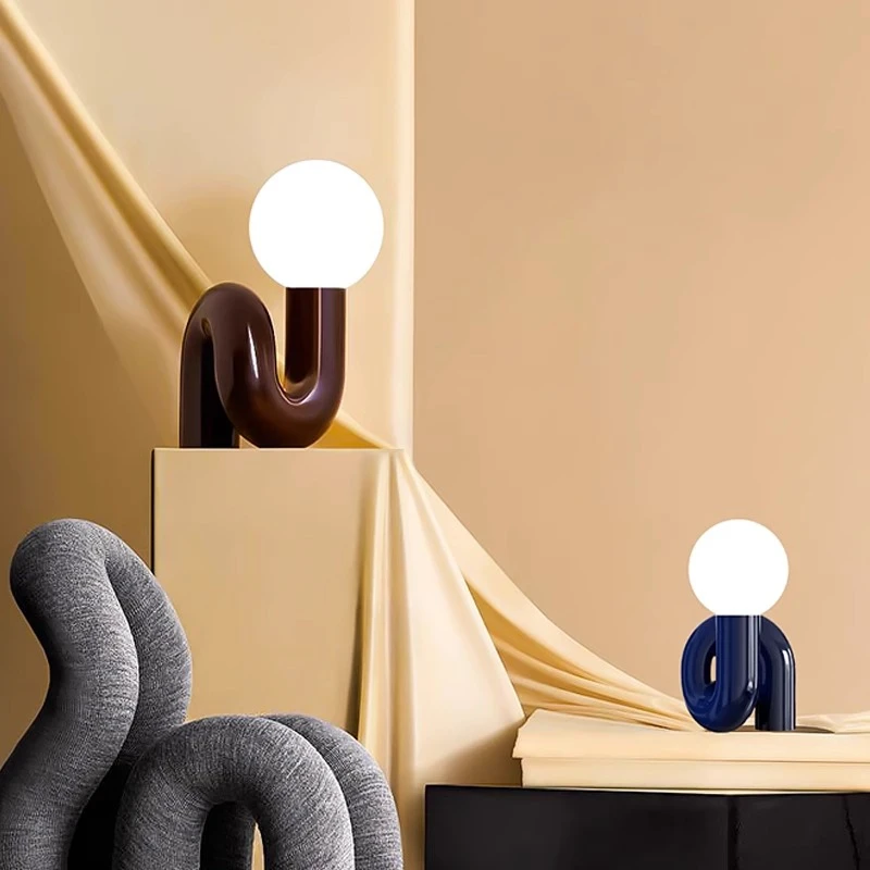 Nordic postmodern model desk lamp hotel children&#39;s room bedroom living room - $76.37