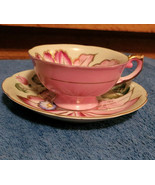 Vintage Royal Sealy China Japan Tea Cup and Saucer Flower Pink Green Col... - £35.39 GBP