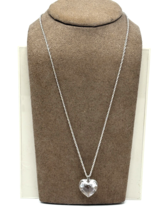 Gorham Sterling Cut Crystal Heart Necklace - $21.84