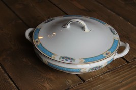 Vintage Royal Bayreuth Bolvaria Blue Floral Porcelain Serving Bowl - £30.59 GBP