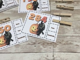 Black cat - Math  - Cards for Learning Center 40 Cards- Teaching supplies - £8.99 GBP