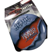 AC DC Button Razors Edge Rock Band Metal Music Pin Round Pinback Vtg 2002 NOS - £2.03 GBP