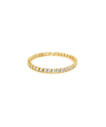 Authentic Crislu Accented Solitaire Tennis Bracelet in Yellow Gold (8.55... - £165.44 GBP