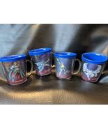 Lot of 4 1987 Captain Powers Plastic Blue Clear Cups Mug Dread Hawk Sky ... - $659.84 MXN