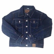 Guess Girl&#39;s Classic Jean Jacket Dark Wash Denim Button Up Size Small Mexico - £12.06 GBP