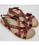 Vintage Beachcomber Leather Sandals Made In Italy Women&#39;s Size 8D (Wide) - $37.96