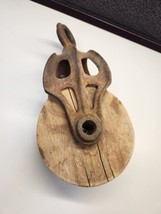 Antique Wood and Cast Iron Pulley - $26.99