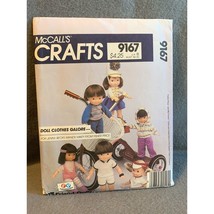 McCall&#39;s Doll Clothes for Jenny Becky Mandy Mikey Sewing Pattern 9167 Sz 16&quot; dol - £10.95 GBP